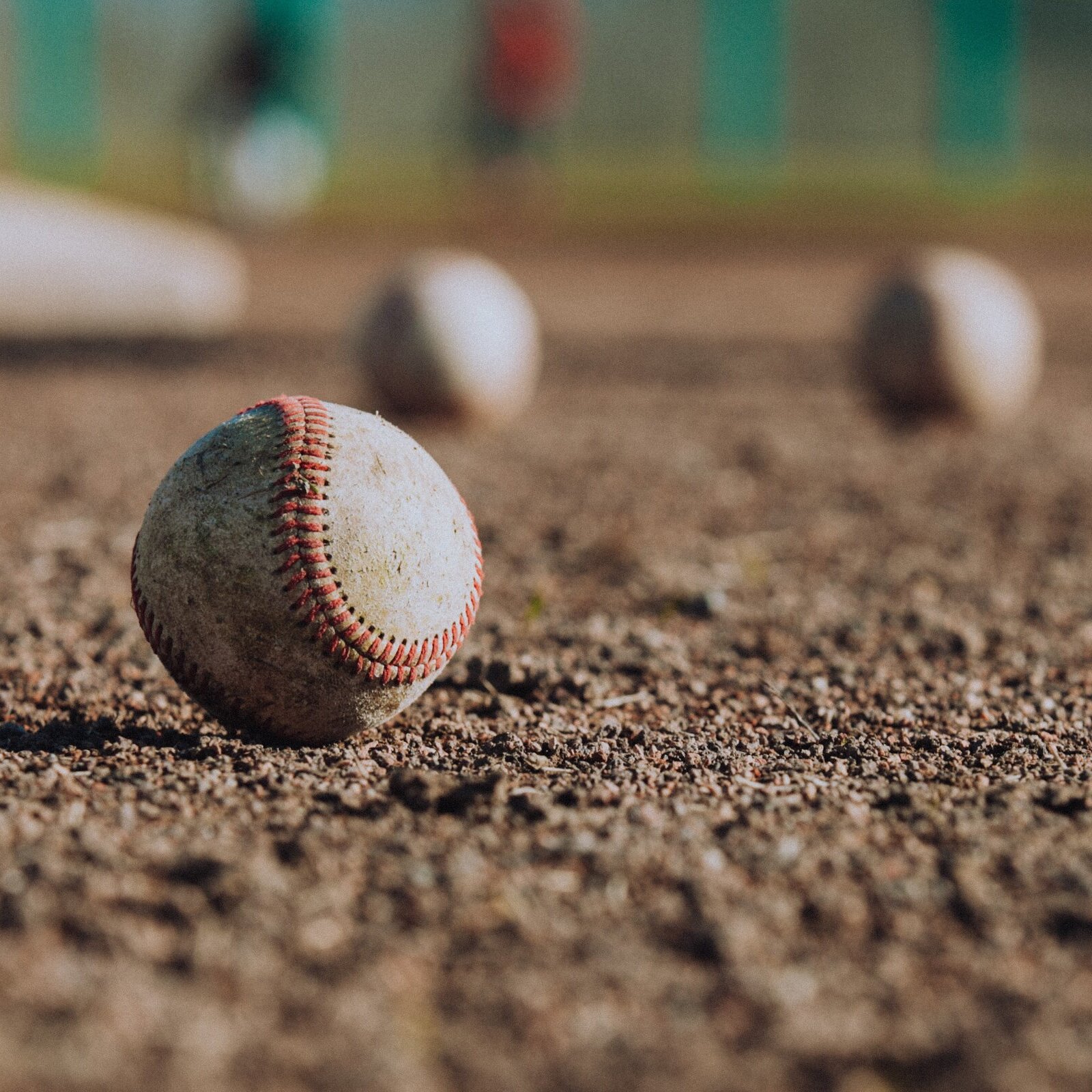 baseballs on field